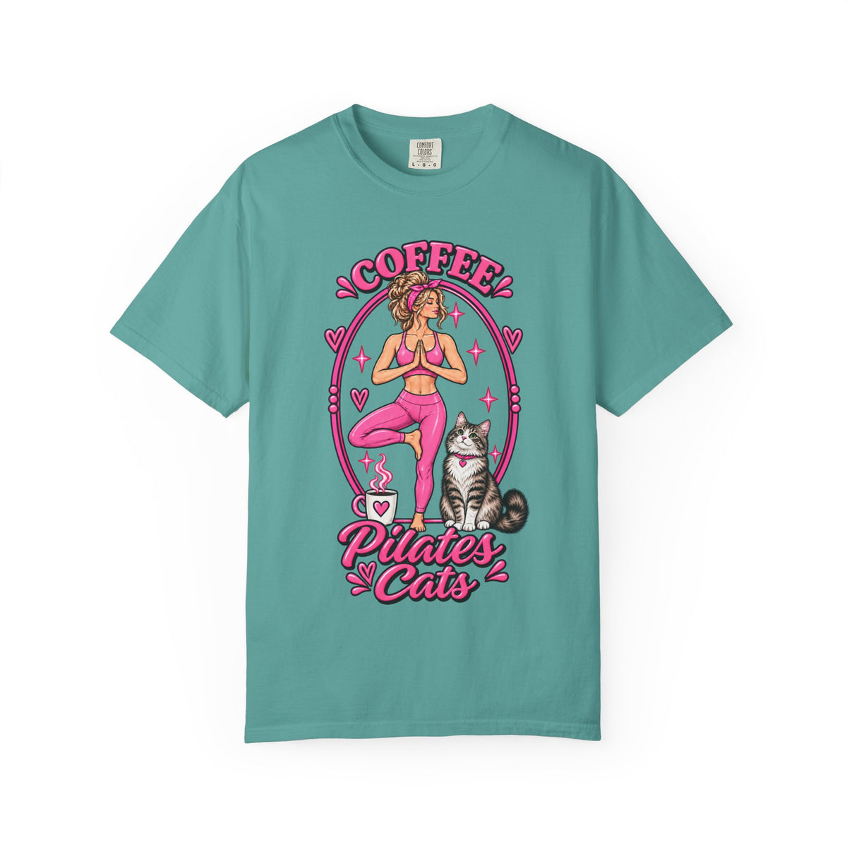Coffee Pilates Cats T-shirt