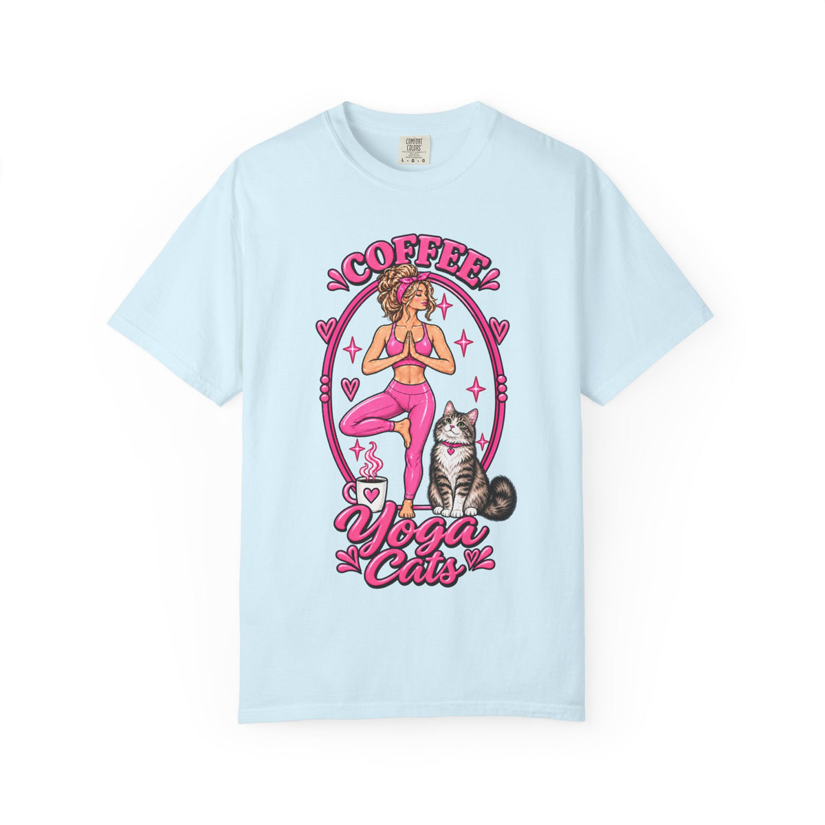 Coffee Yoga Cats T-shirt
