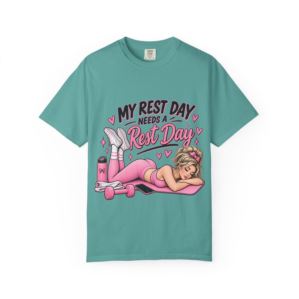 Rest Day Tee — "My Rest Day Needs a Rest Day" Workout Recovery T-Shirt