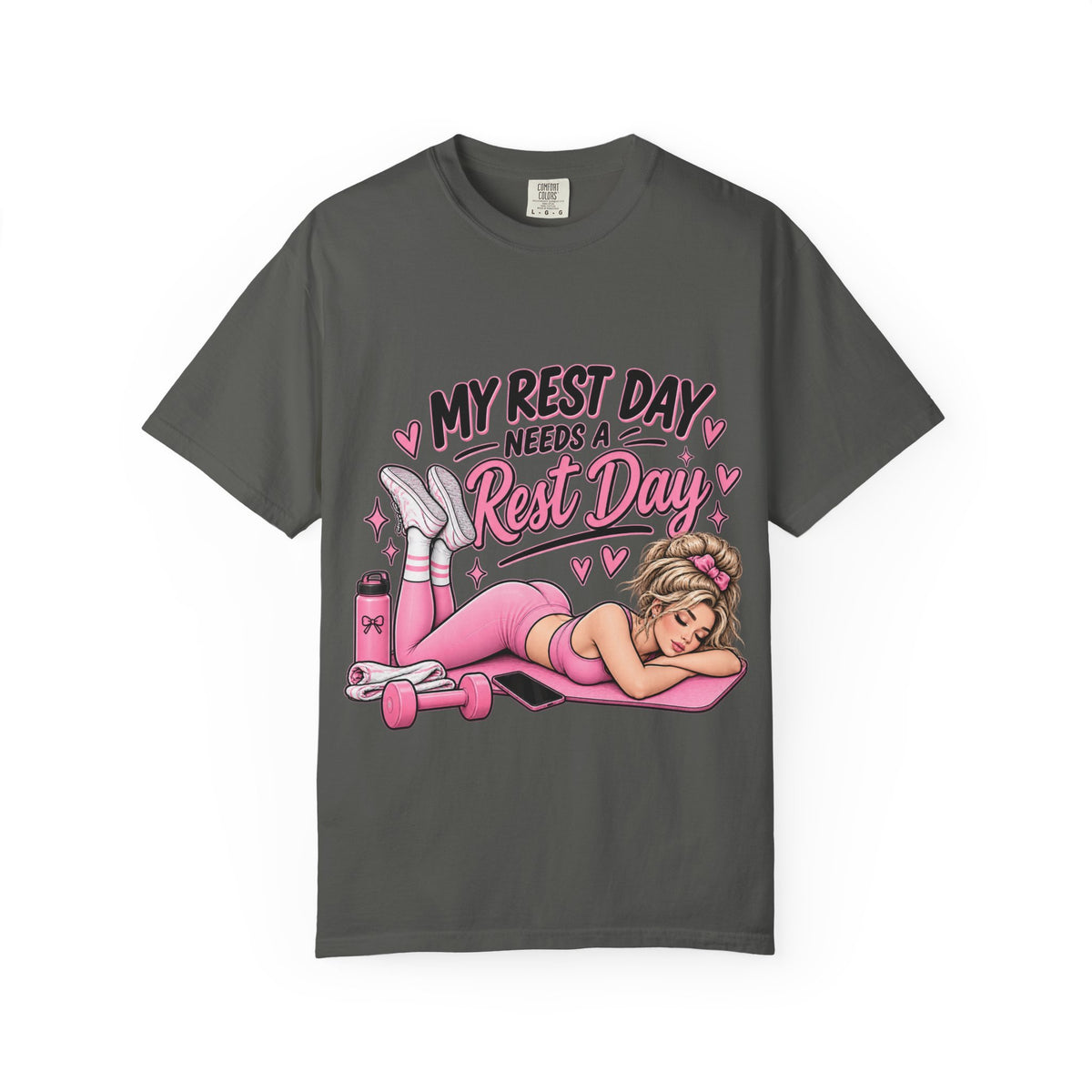 Rest Day Tee — "My Rest Day Needs a Rest Day" Workout Recovery T-Shirt