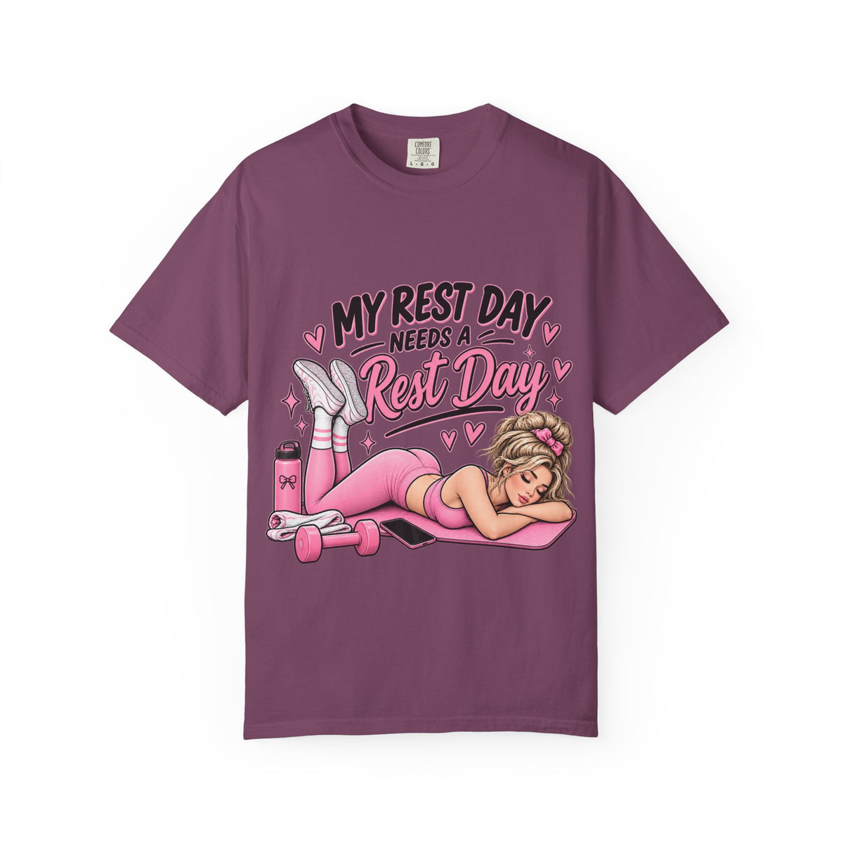 Rest Day Tee — "My Rest Day Needs a Rest Day" Workout Recovery T-Shirt