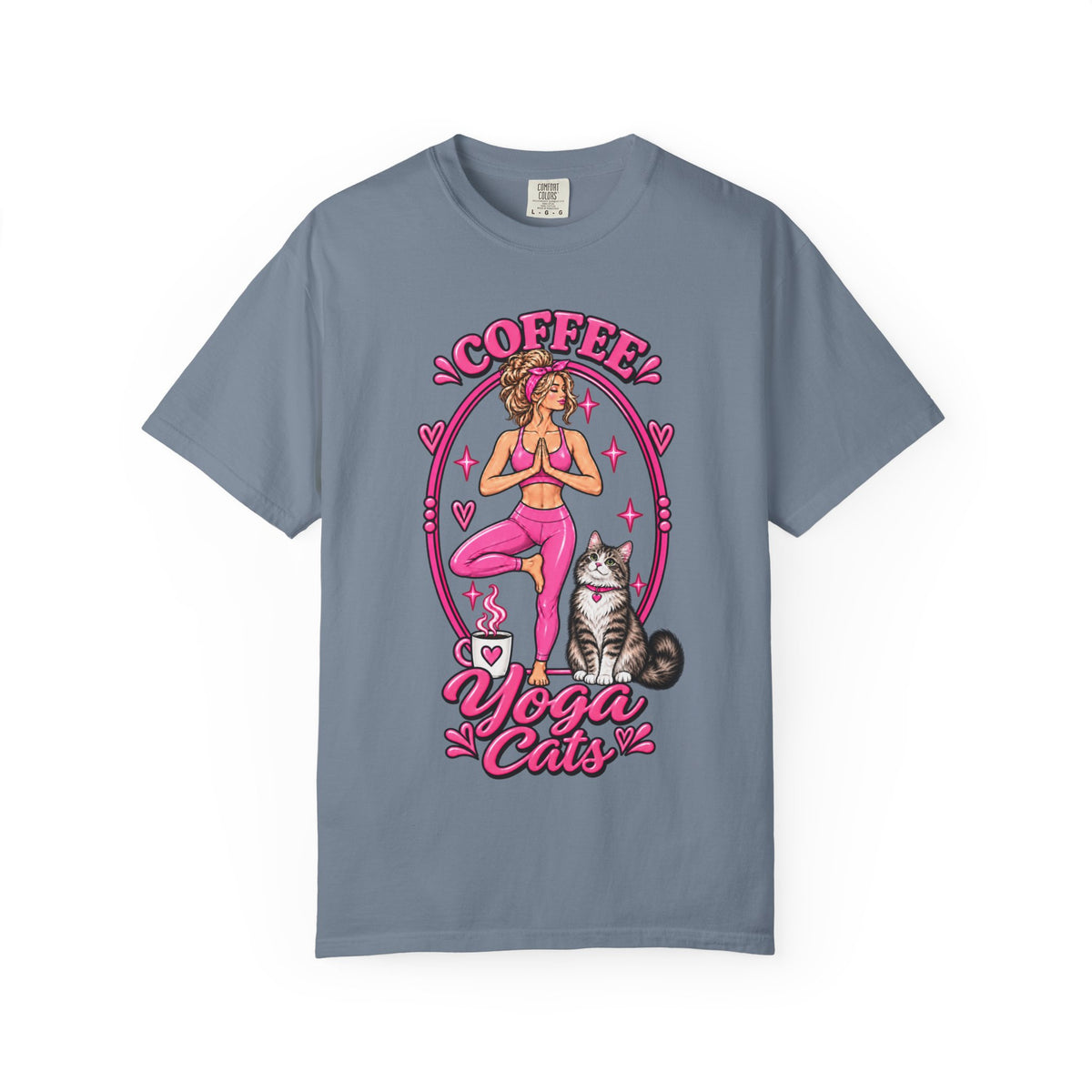 Coffee Yoga Cats T-shirt