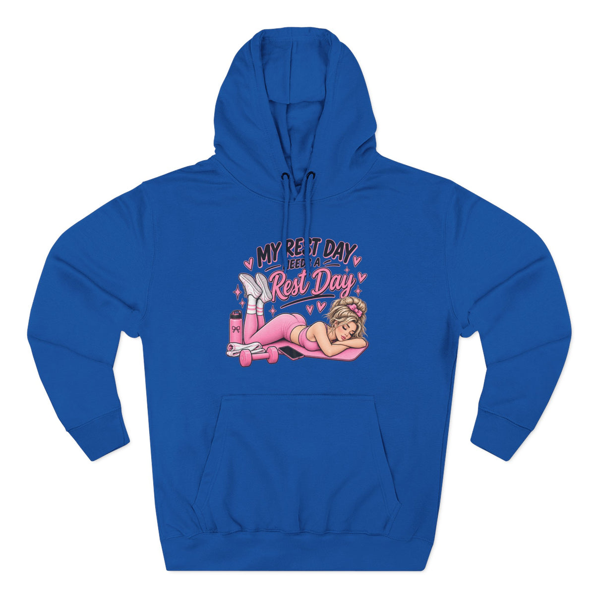 My Rest Day Needs a Rest Day - Relaxation Hoodie, Cozy Lounge Sweater (Front Printed)