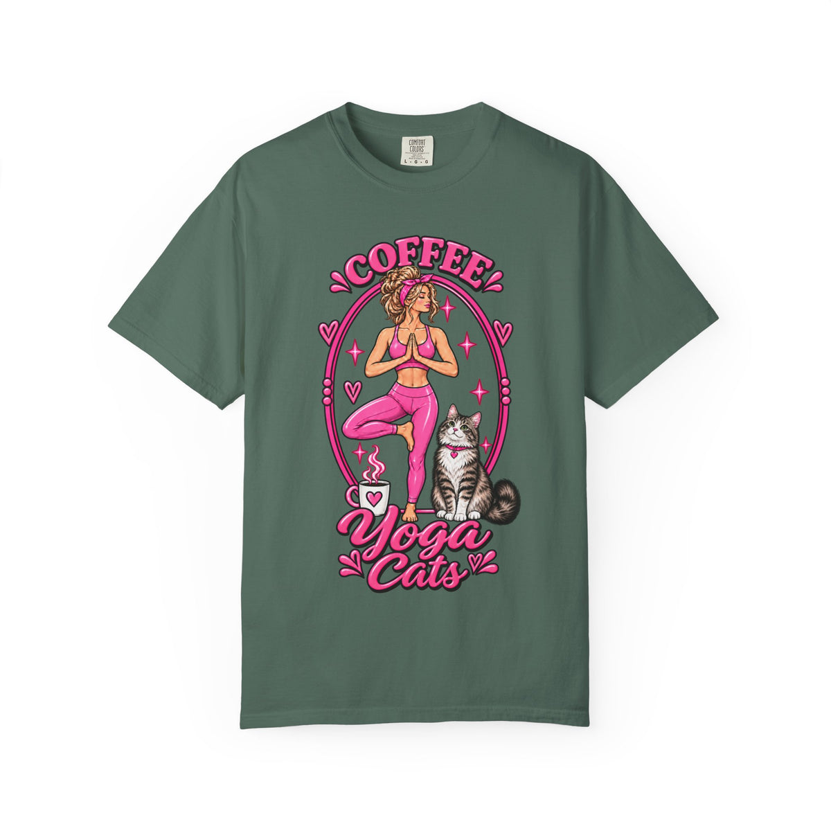 Coffee Yoga Cats T-shirt