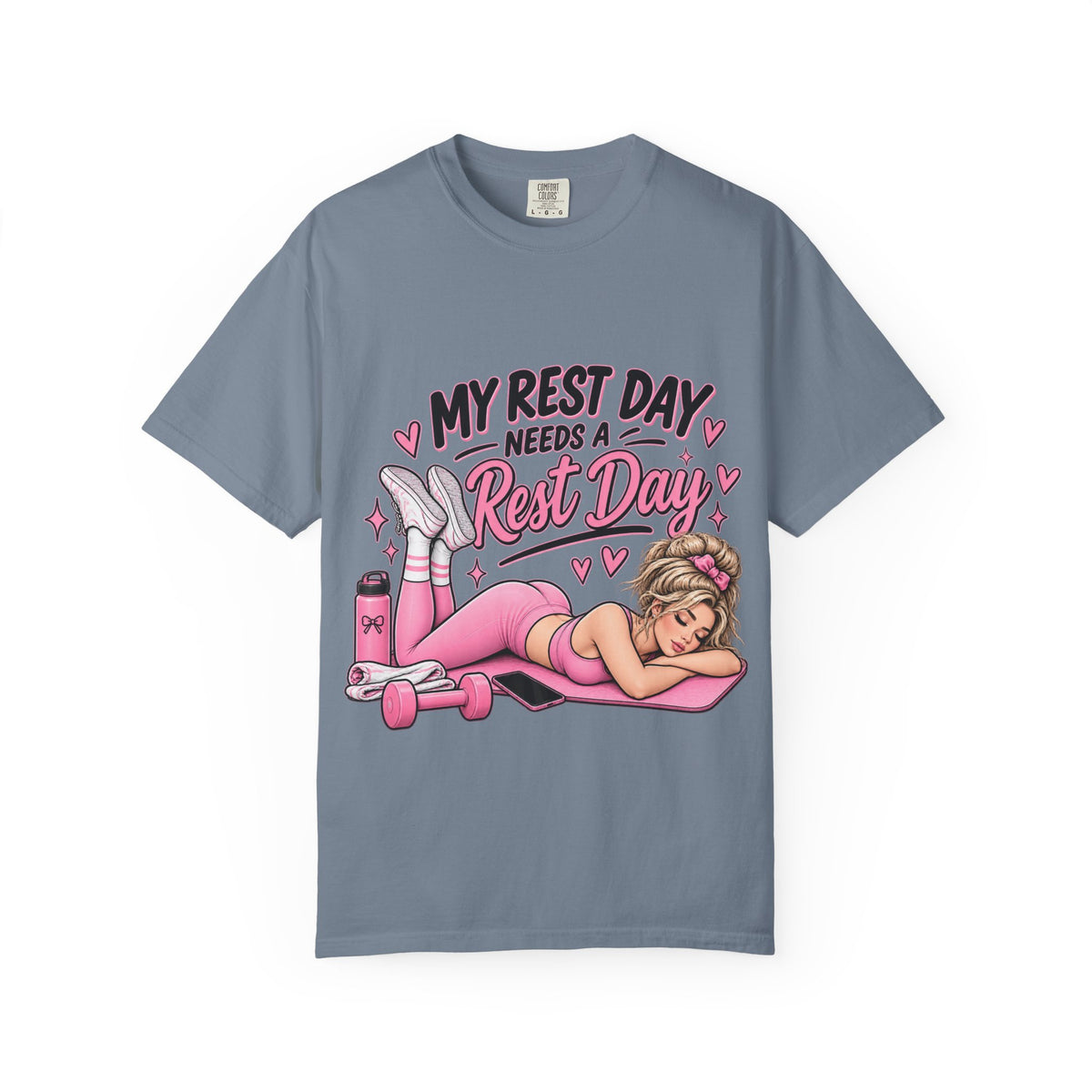 Rest Day Tee — "My Rest Day Needs a Rest Day" Workout Recovery T-Shirt