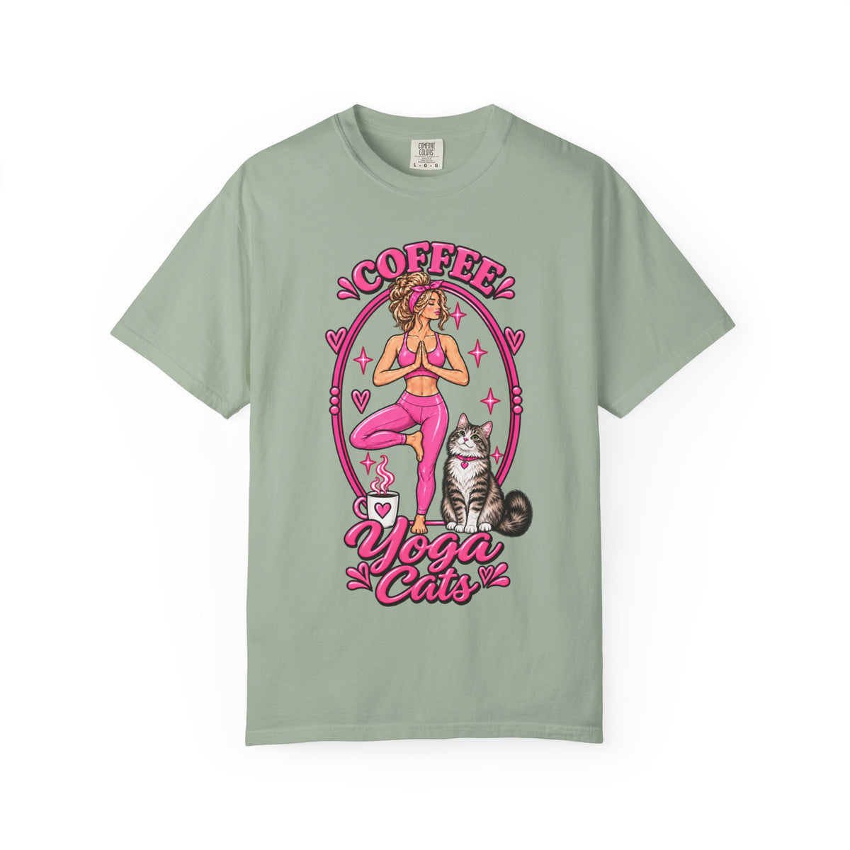 Coffee Yoga Cats T-shirt