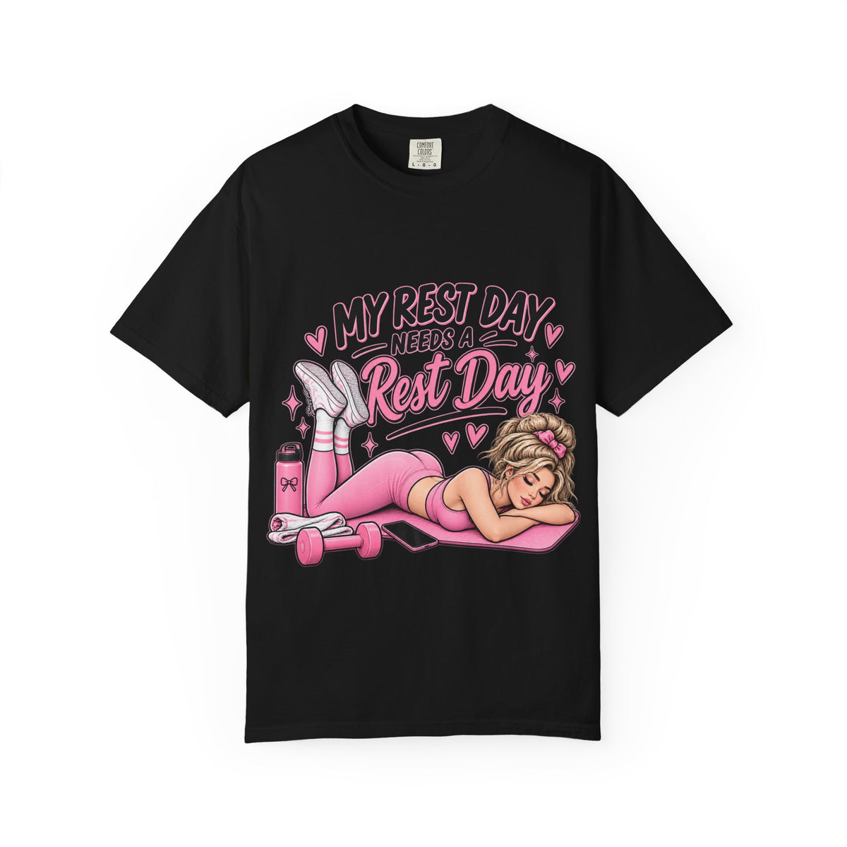Rest Day Tee — "My Rest Day Needs a Rest Day" Workout Recovery T-Shirt