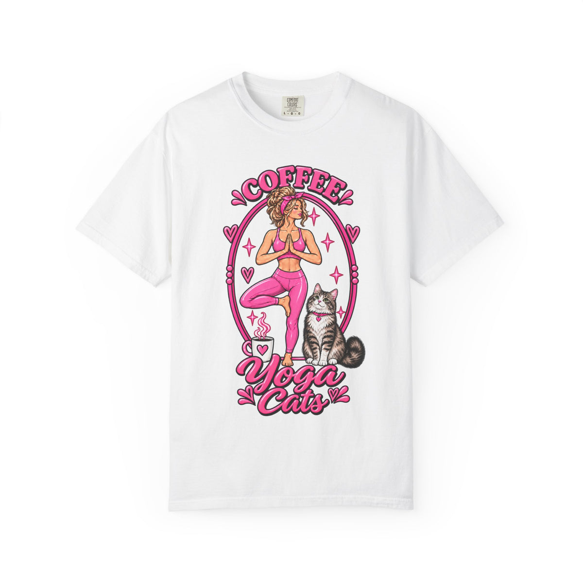 Coffee Yoga Cats T-shirt