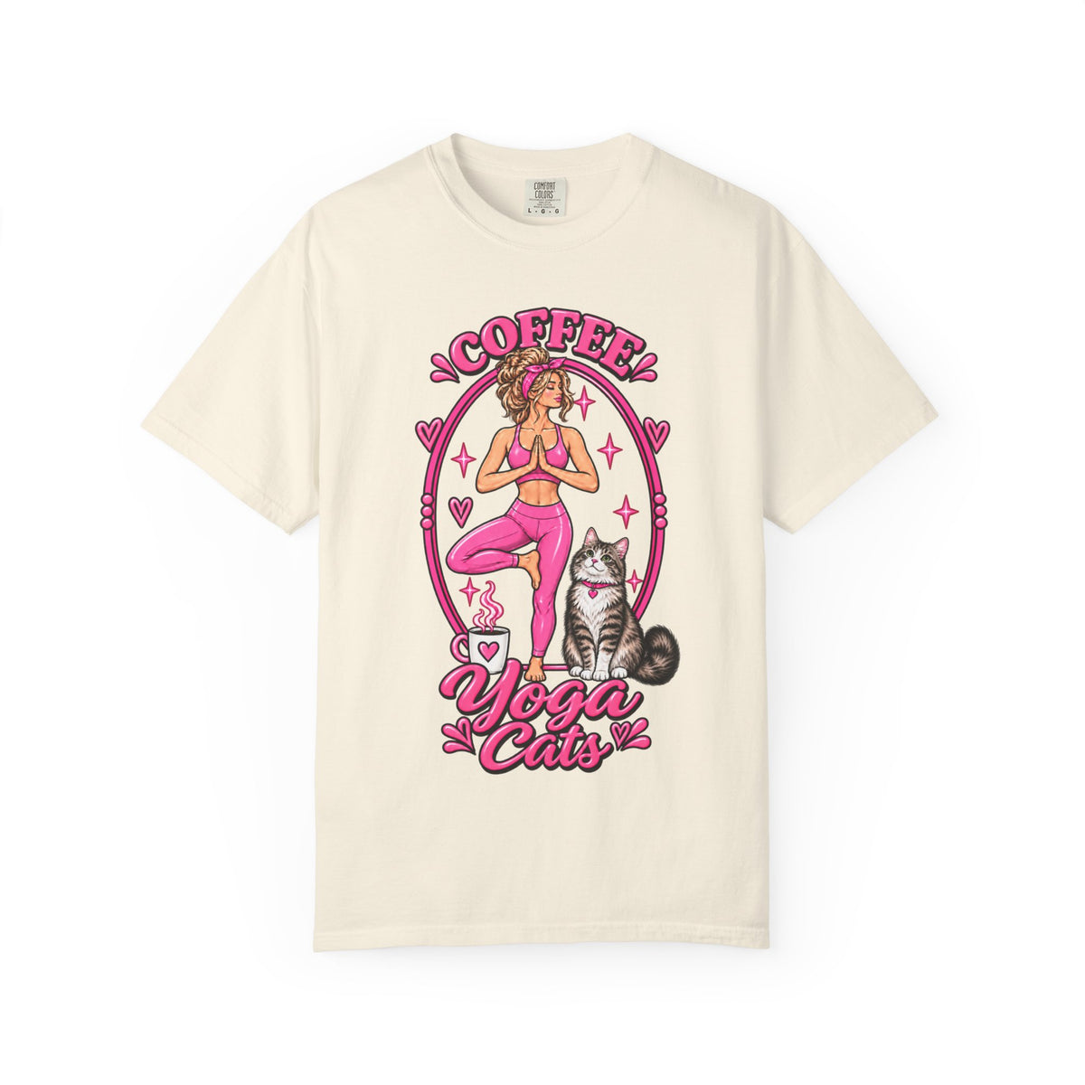 Coffee Yoga Cats T-shirt