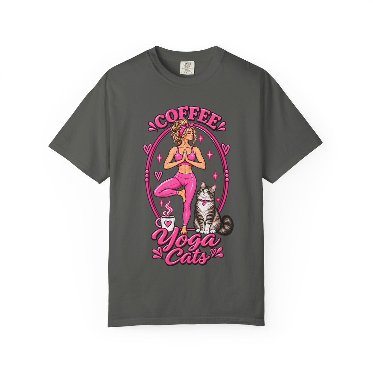 Coffee Yoga Cats T-shirt