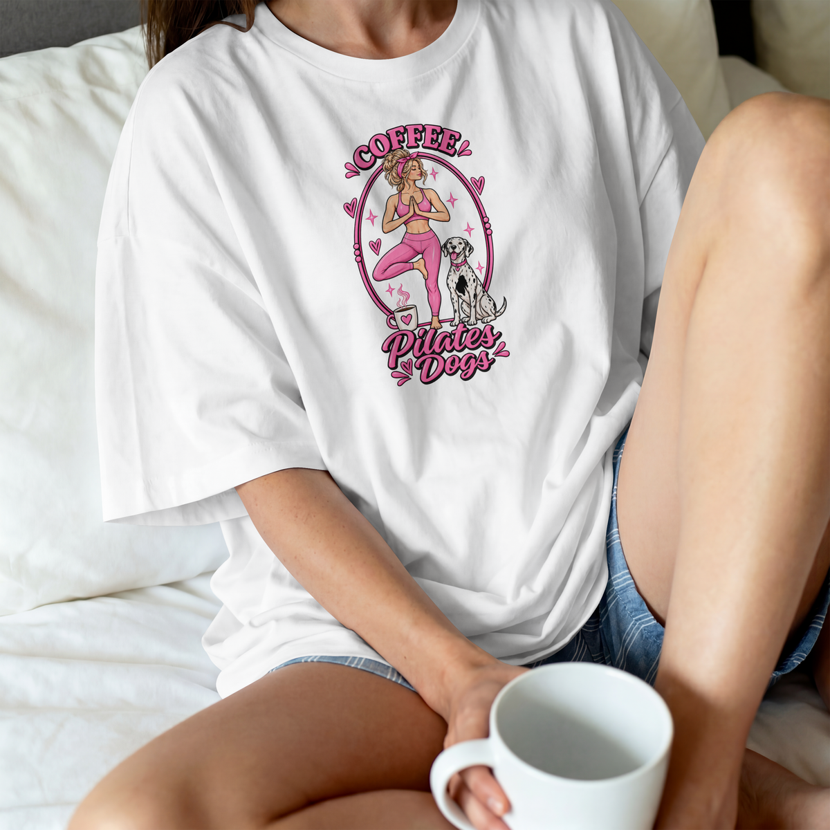 Coffee Pilates Dogs T-Shirt