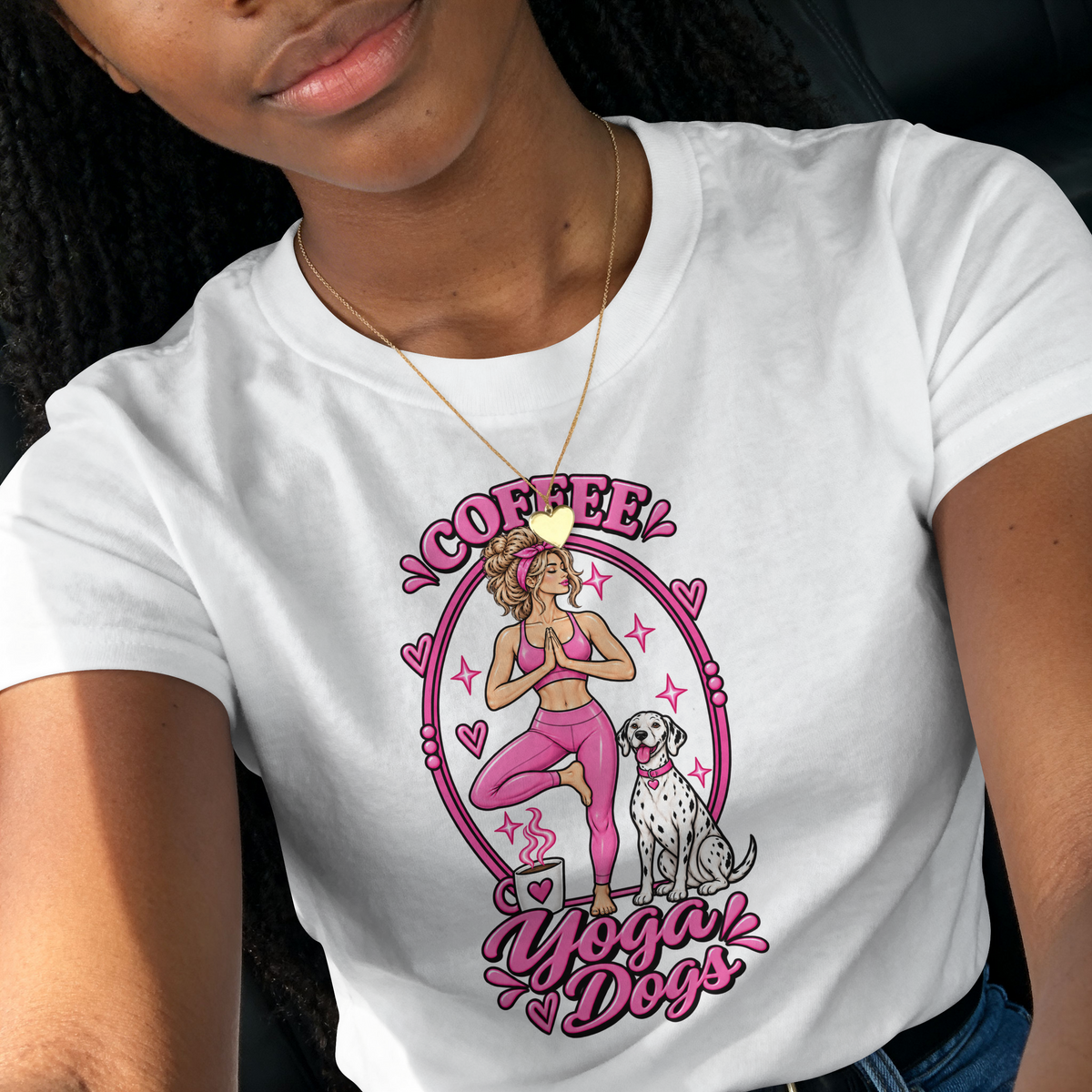 Coffee Yoga Dogs T-Shirt