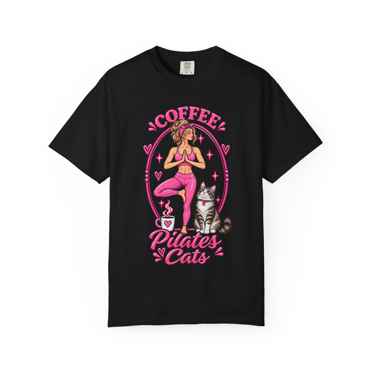 Coffee Pilates Cats T-shirt