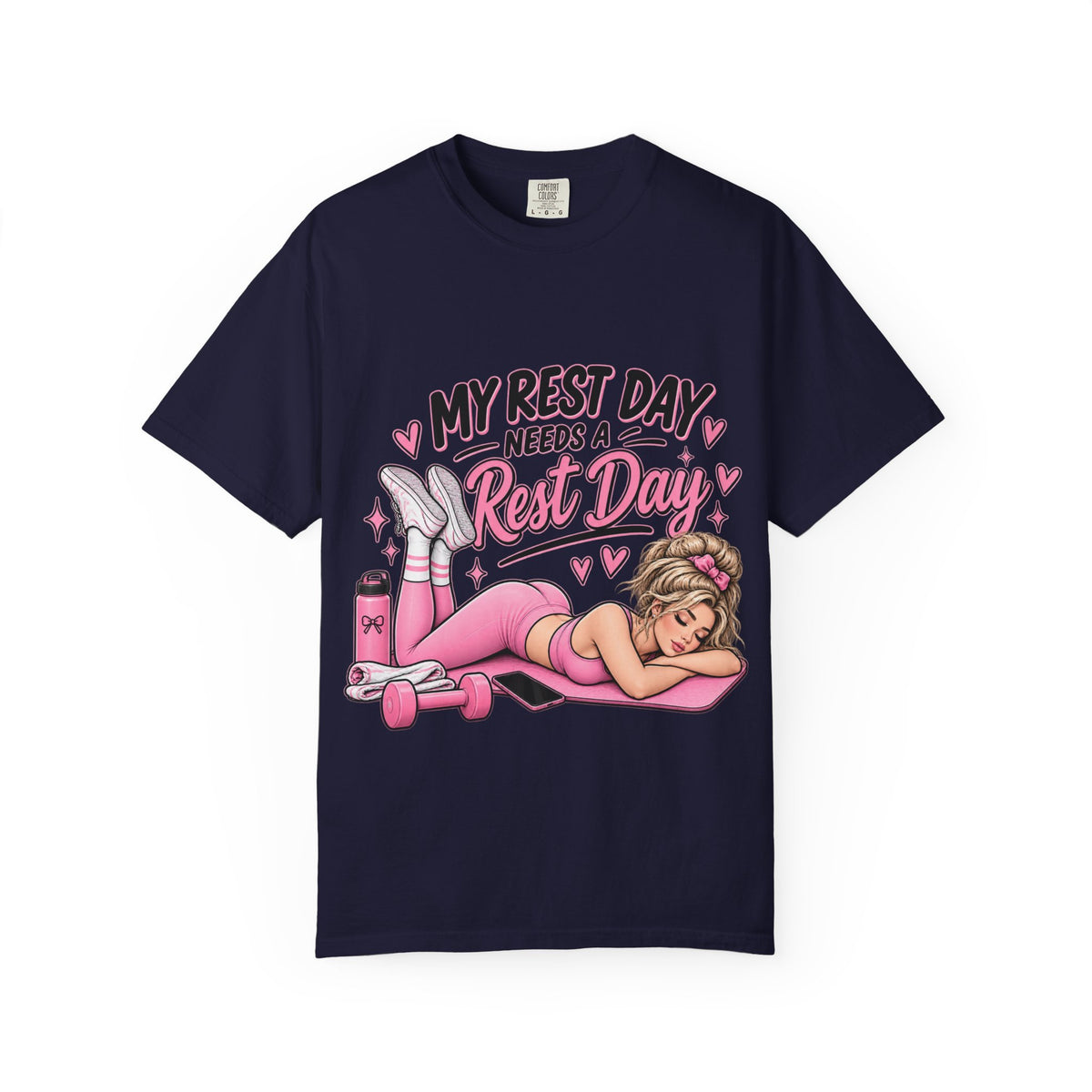 Rest Day Tee — "My Rest Day Needs a Rest Day" Workout Recovery T-Shirt