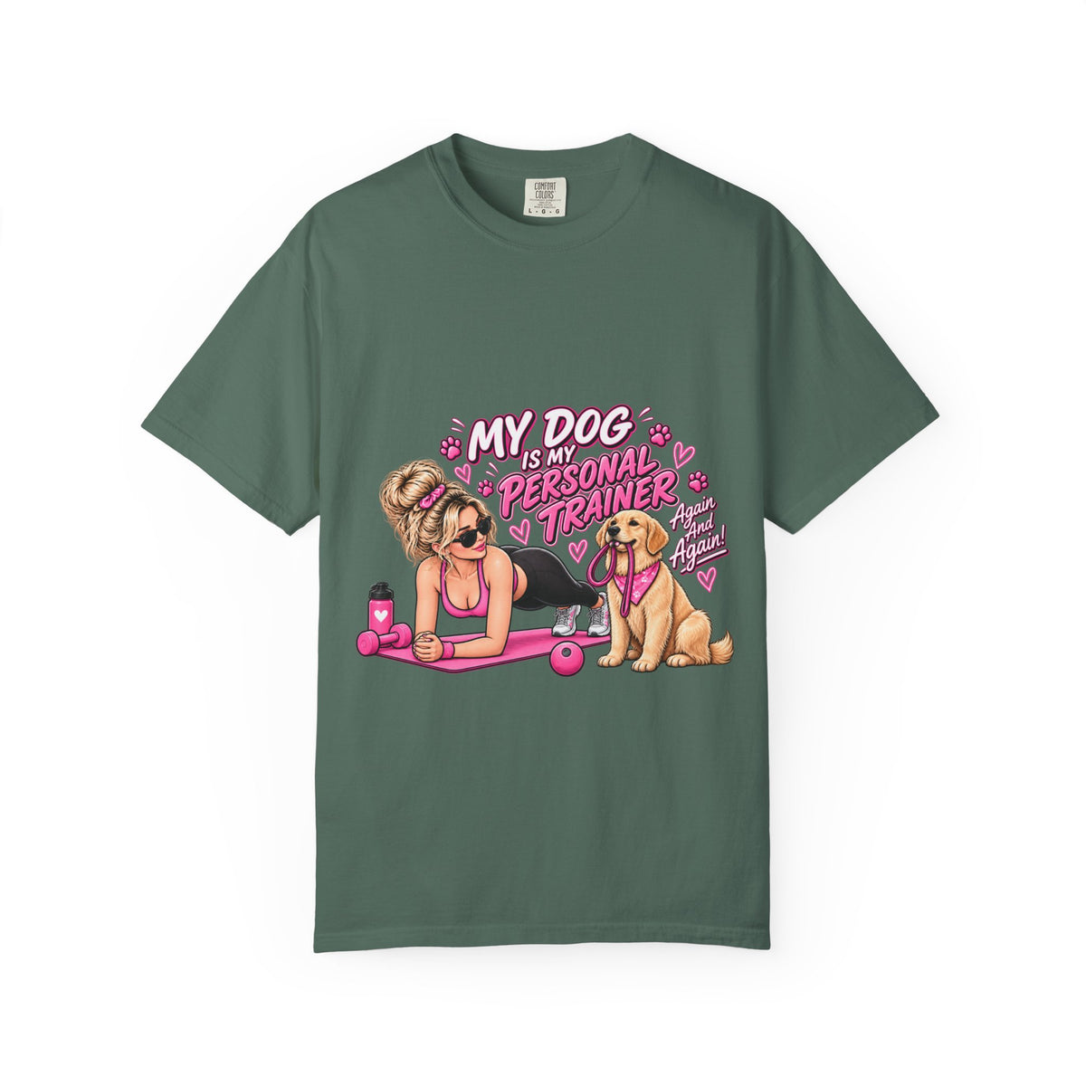 Dog Personal Trainer T-Shirt — "My Dog Is My Personal Trainer" Pet Fitness Tee