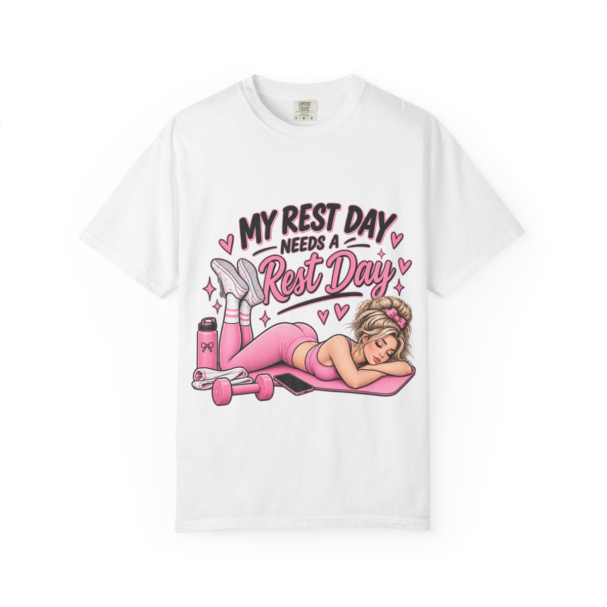 Rest Day Tee — "My Rest Day Needs a Rest Day" Workout Recovery T-Shirt