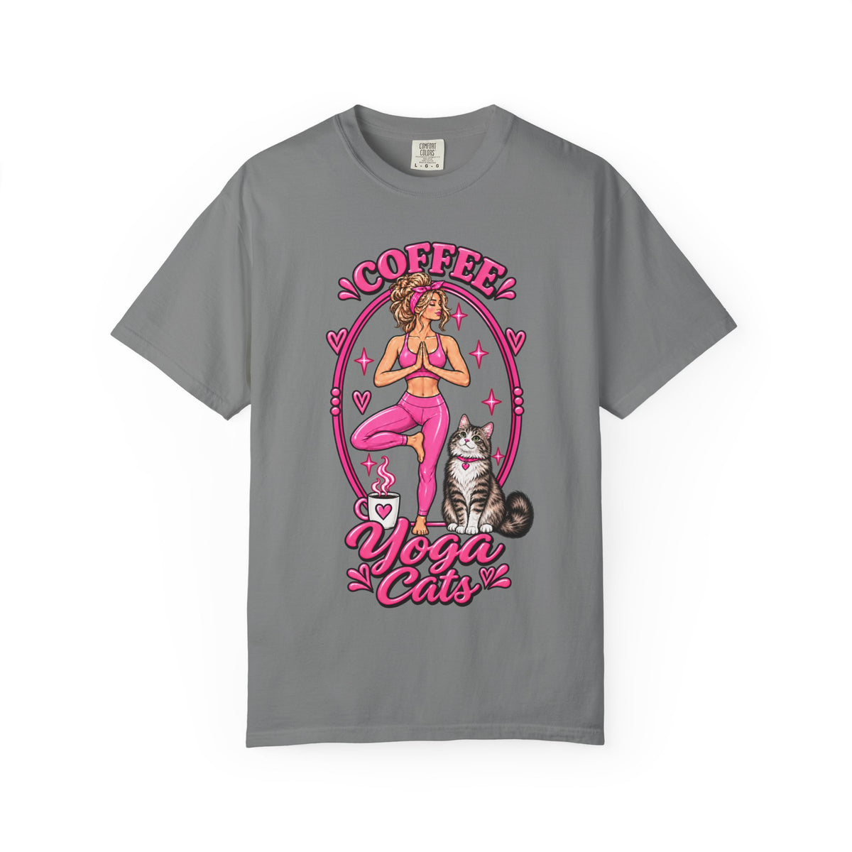Coffee Yoga Cats T-shirt