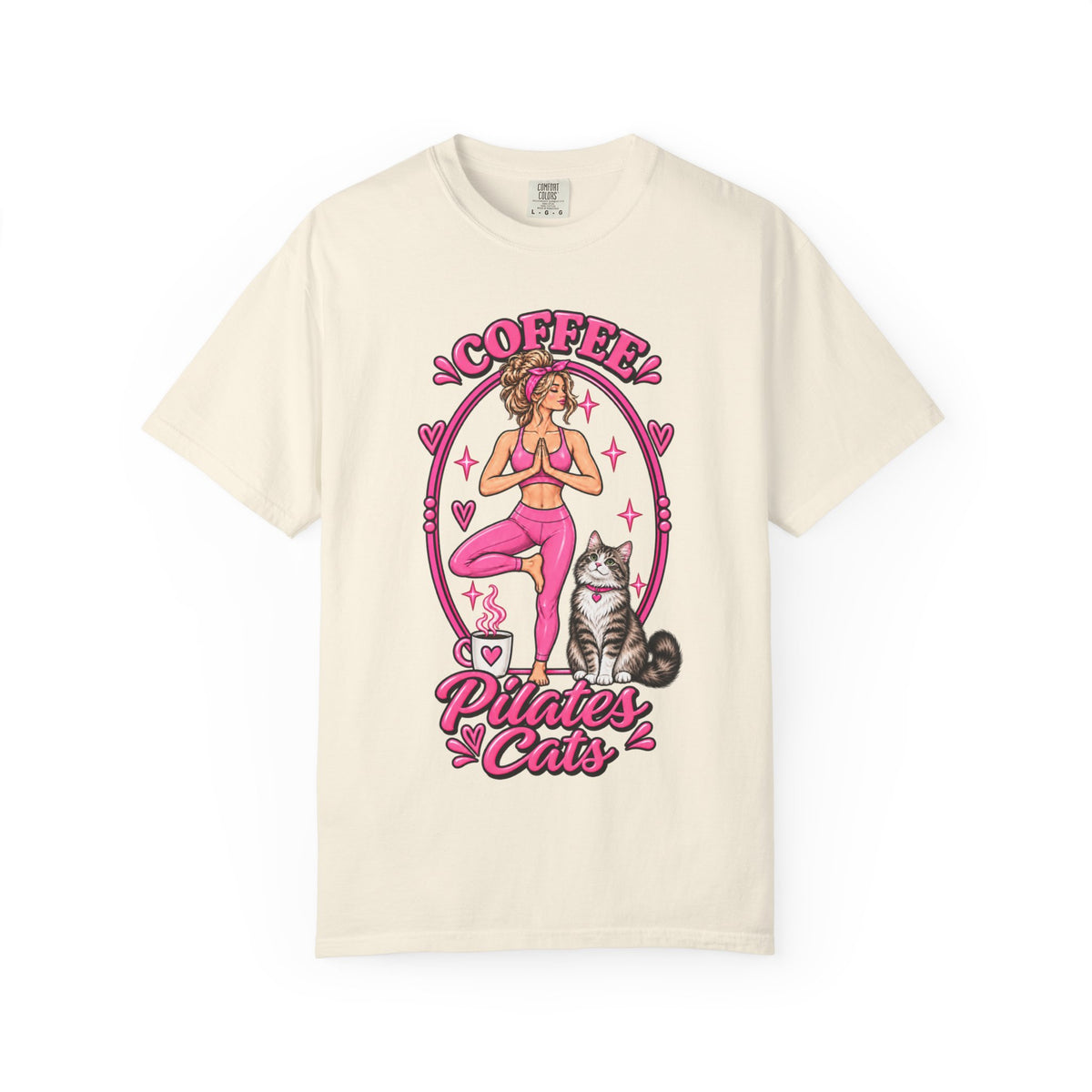 Coffee Pilates Cats T-shirt