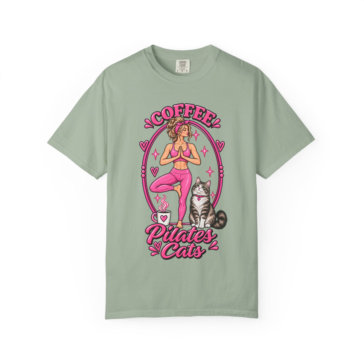 Coffee Pilates Cats T-shirt