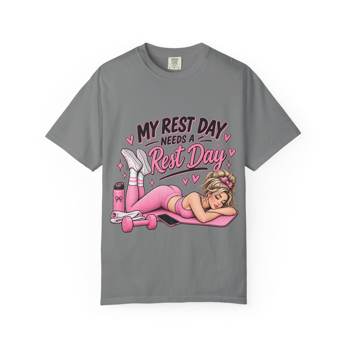Rest Day Tee — "My Rest Day Needs a Rest Day" Workout Recovery T-Shirt