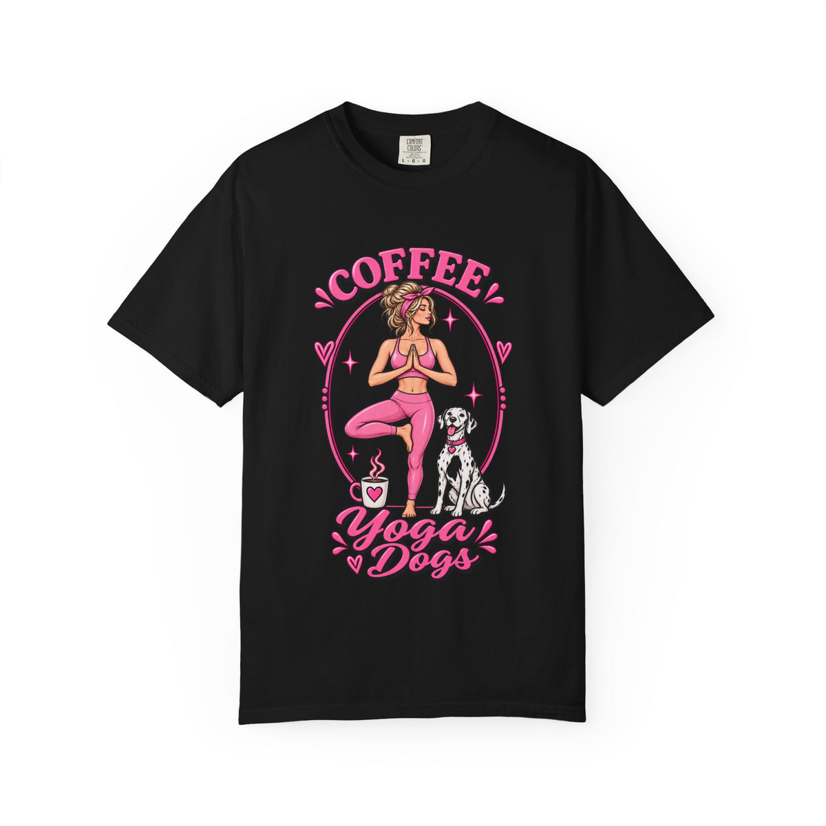 Coffee Yoga Dogs T-Shirt