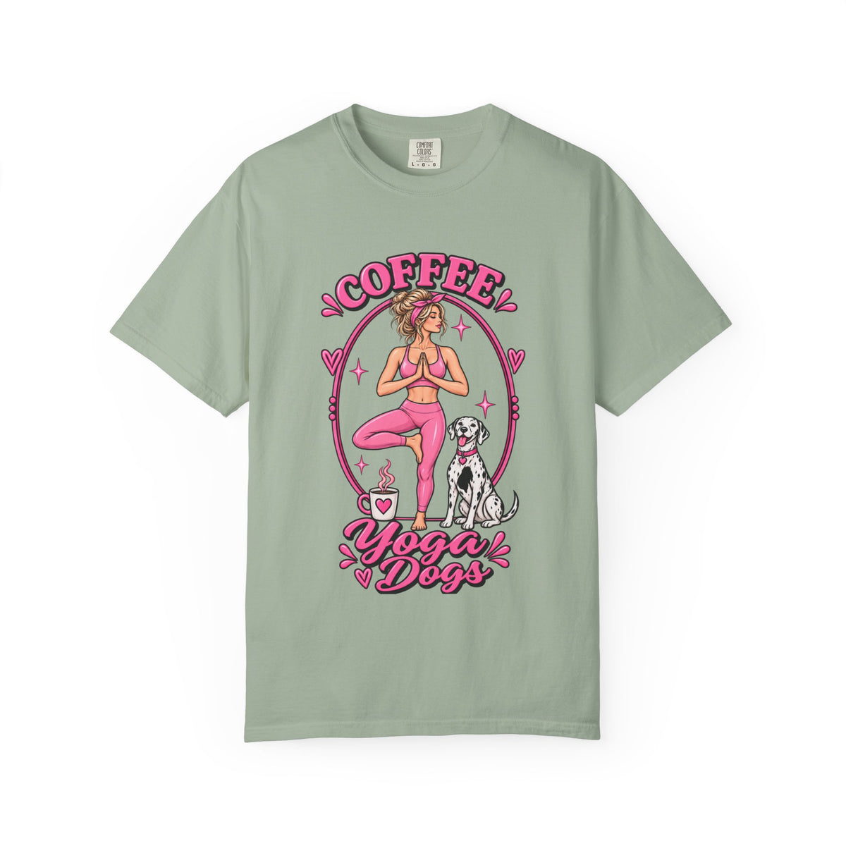 Coffee Yoga Dogs T-Shirt