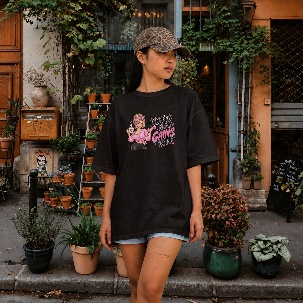 Coffee First, Gains Second T-Shirt