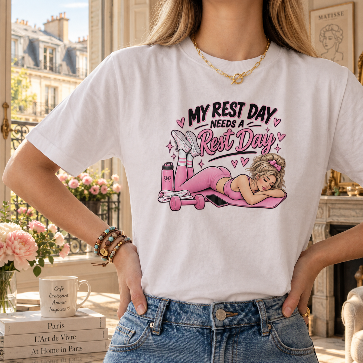 Rest Day Tee — "My Rest Day Needs a Rest Day" Workout Recovery T-Shirt