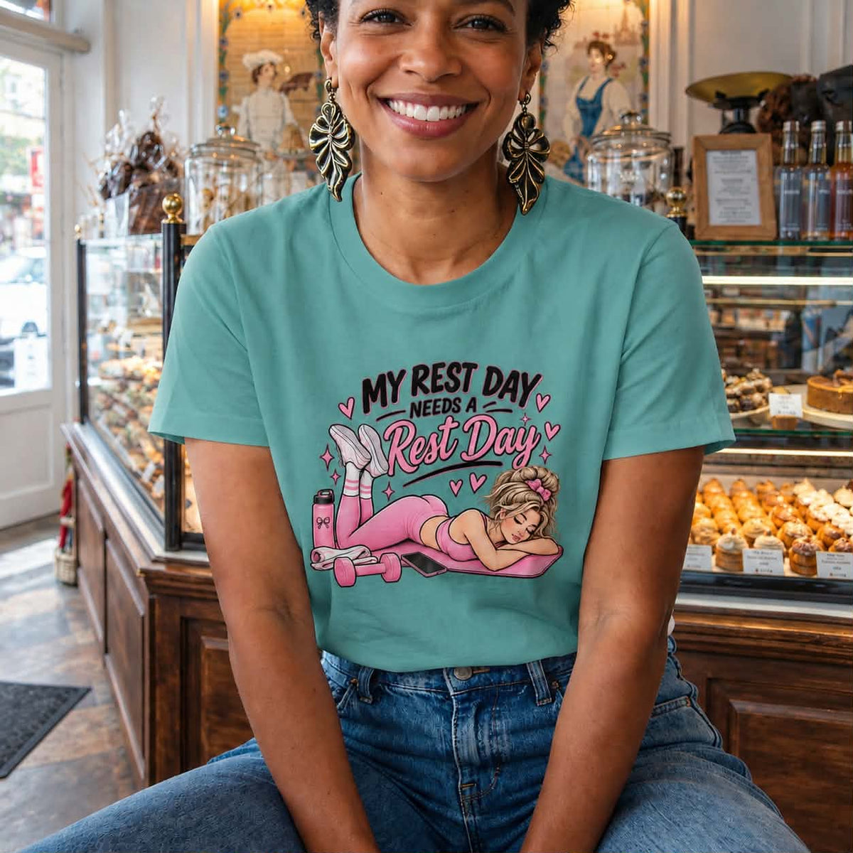 Rest Day Tee — "My Rest Day Needs a Rest Day" Workout Recovery T-Shirt