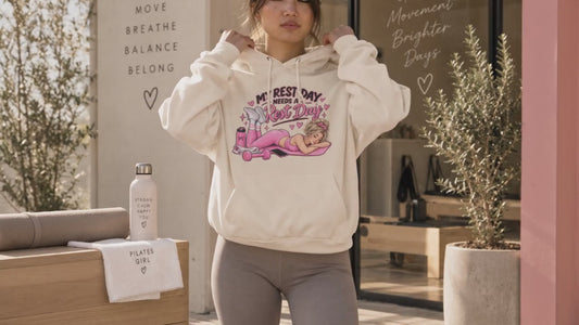 My Rest Day Needs a Rest Day - Relaxation Hoodie, Cozy Lounge Sweater (Front Printed)